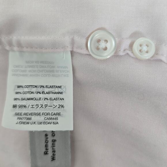 J. Crew Ludlow Dress Shirt Slim Fit Men 16 - 34 Stretch Light pink Long Sleeve - Picture 13 of 13
